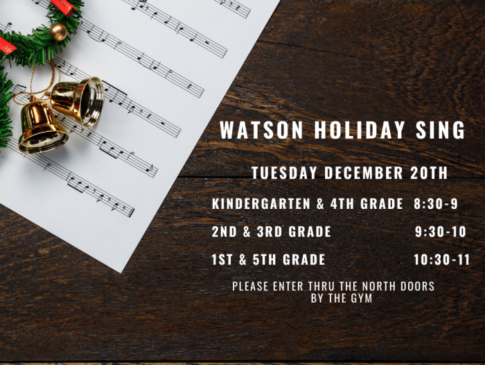 Watson Holiday Sing image