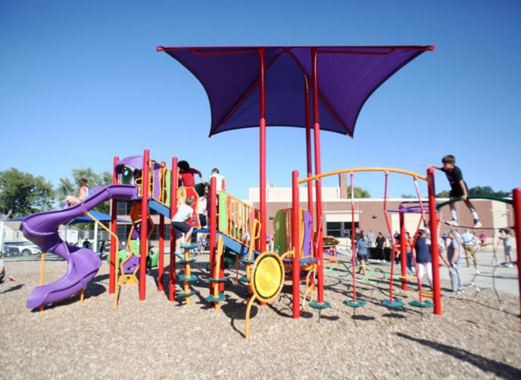 Community celebrates playground upgrades at Alcott image